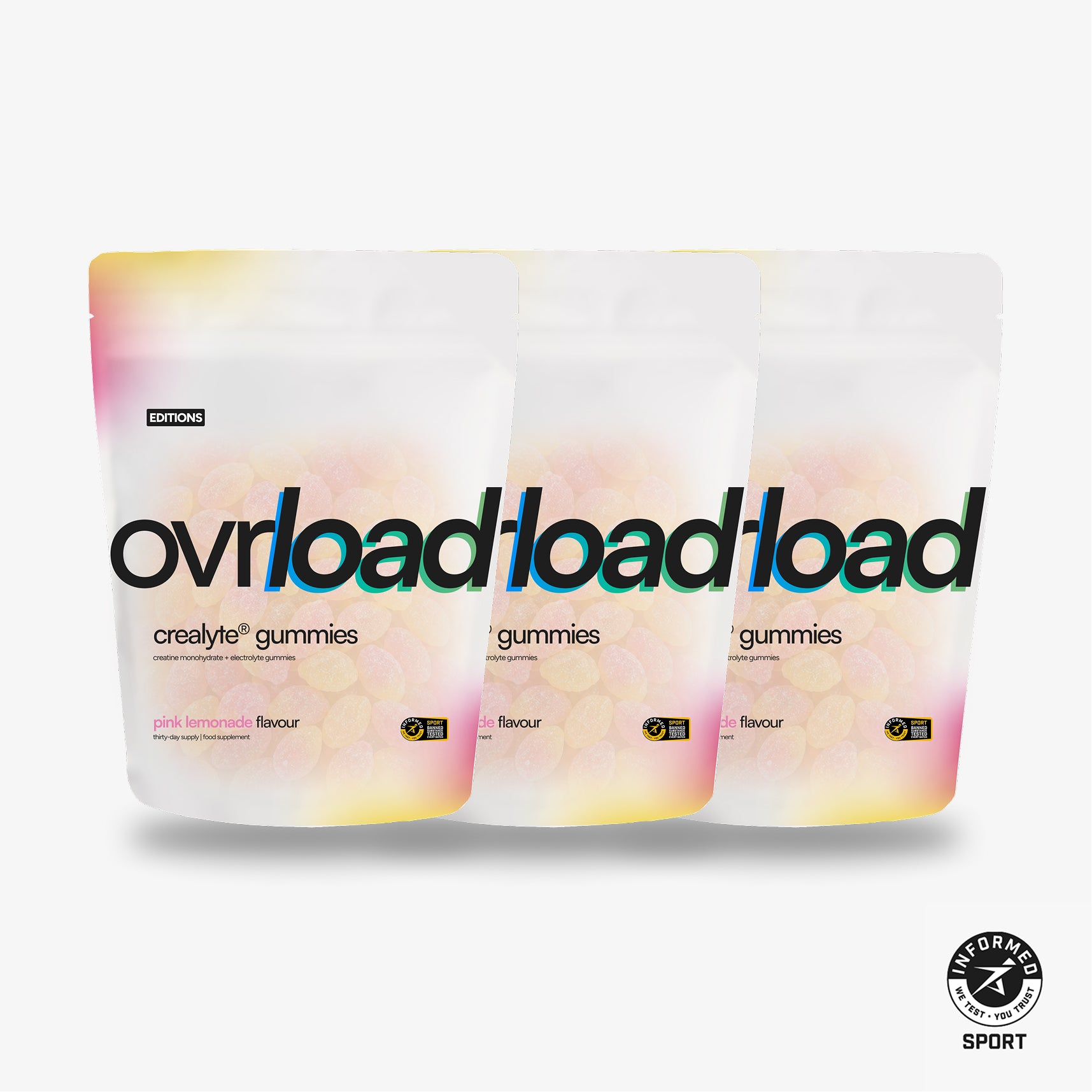 ovrload crealyte® gummies - pink lemonade