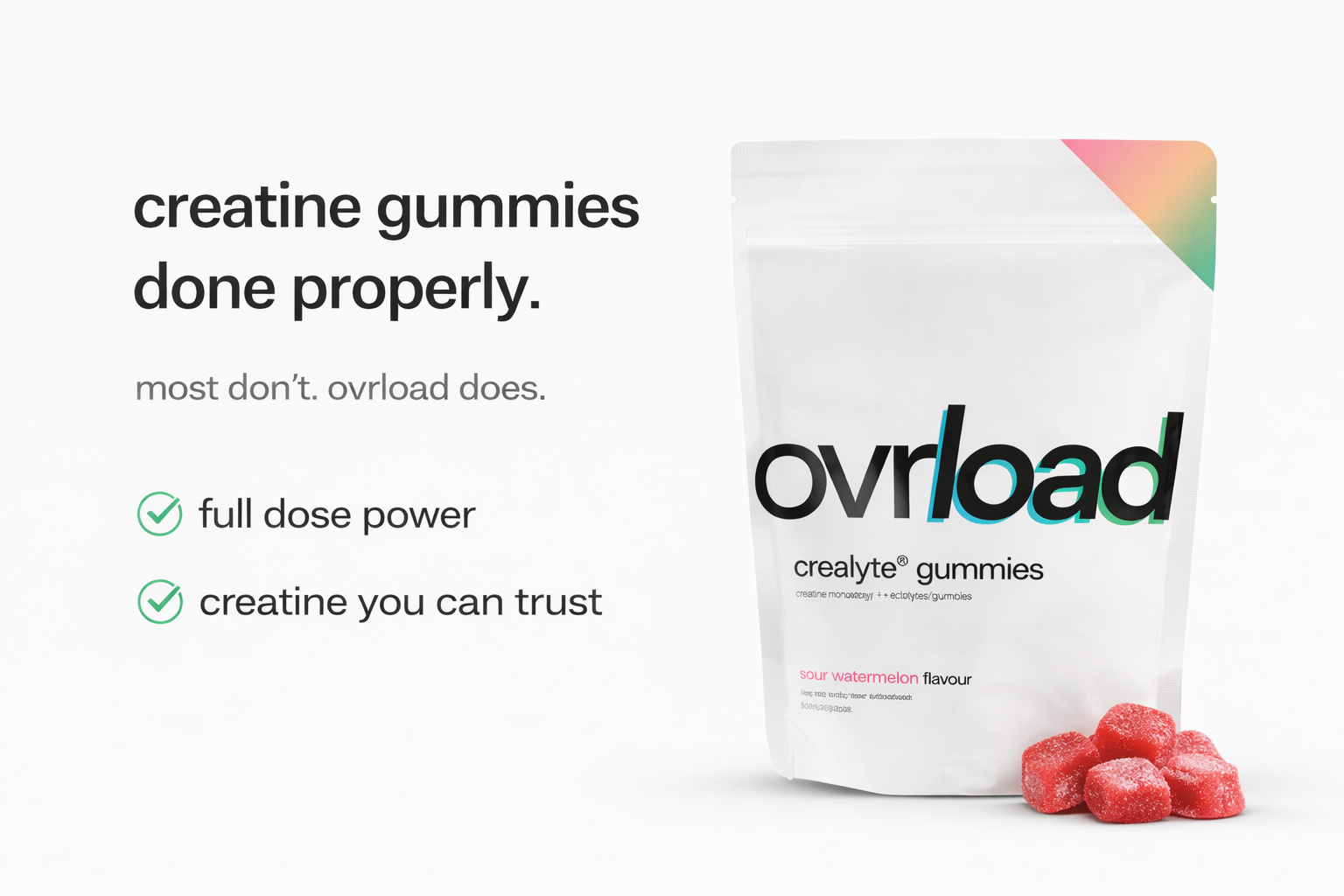 most creatine gummies don’t work. here’s why ovrload does.